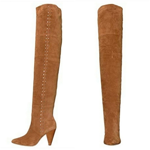 Stunning Joie Studded Suede OTK Boots - Picture 2 of 8